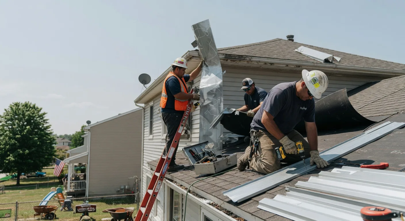 Storm Damage Metal Roof Repair in Harford, PA